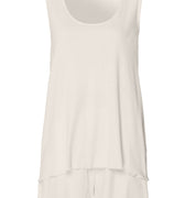 Serena Cotton And Linen Short Pajama Set | Misty White 74793-2123